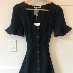 Dark green midi dress